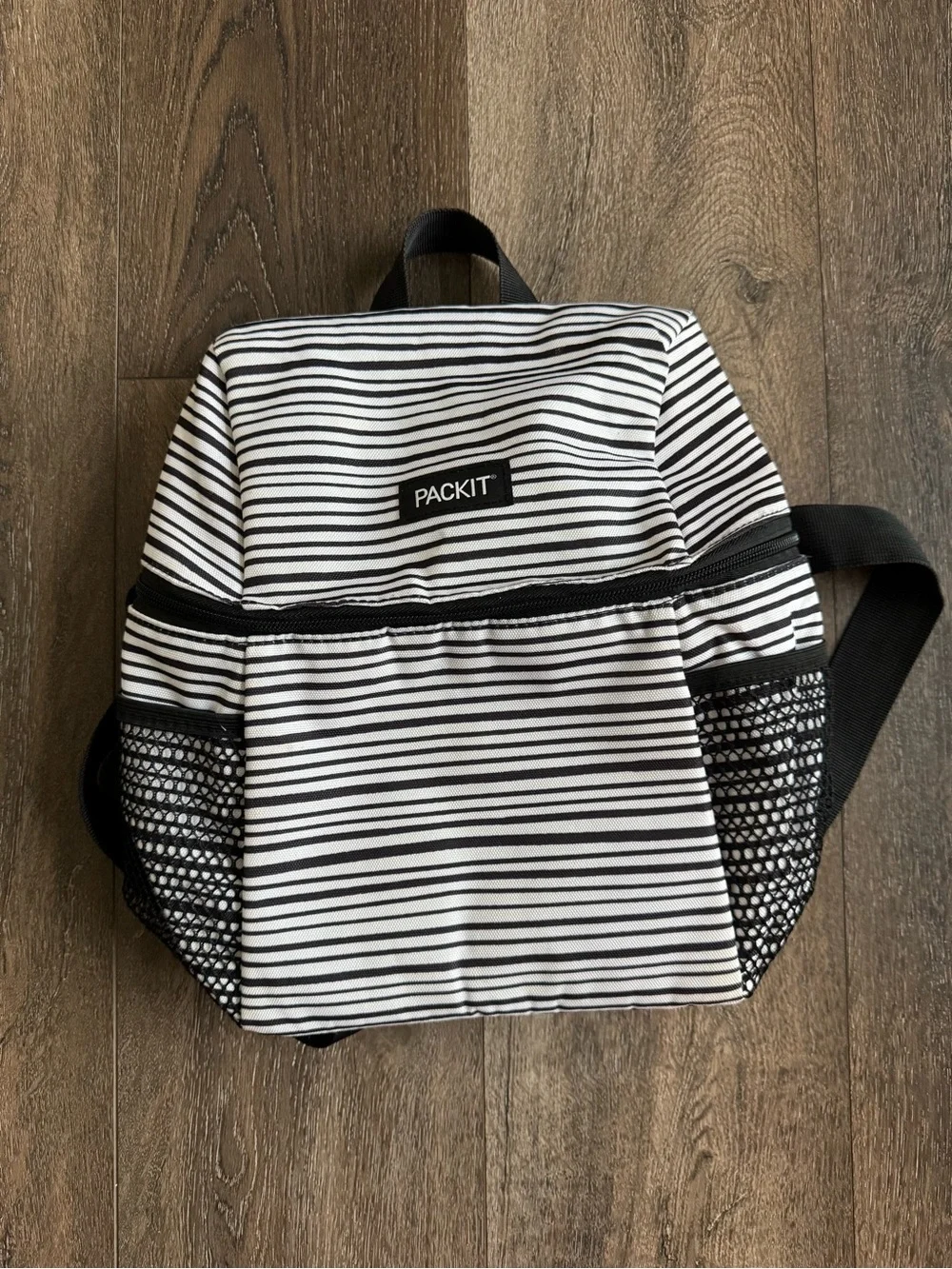 PackIt Black & White Striped Women’s Backpack